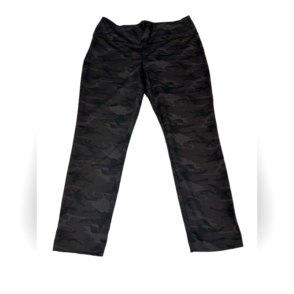 Nicole Miller Black Grey Camo Leggings High Rise Workout Size XL